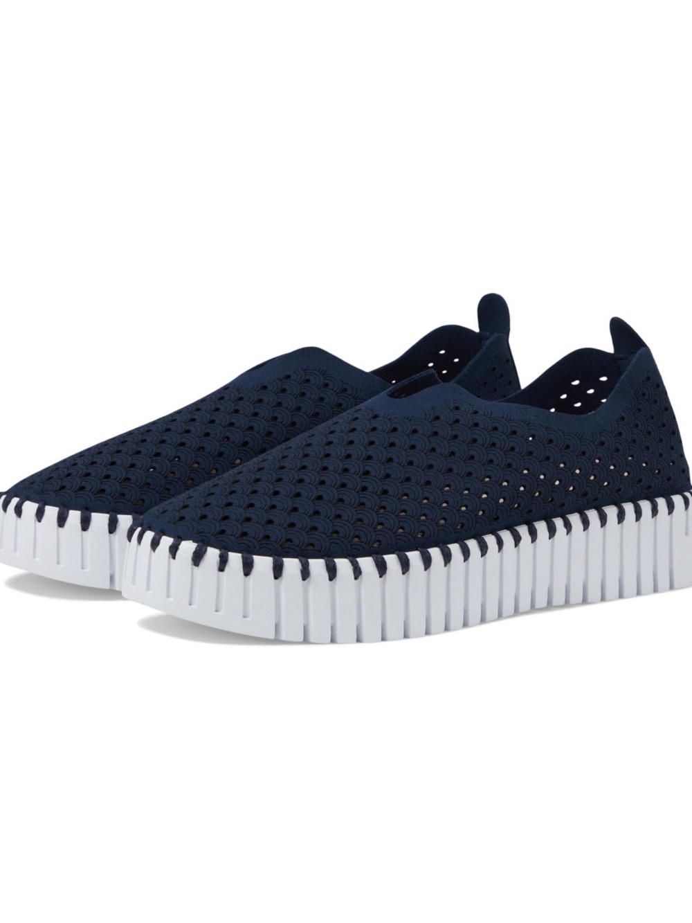 Ilse Jacobsen Tulip 3373 Dark Indigo Perforated Slip-On Sneaker Size 36/US 6